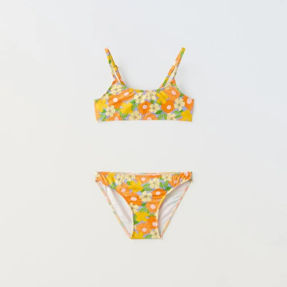 ZARA KIDS FLORAL BIKINI BOTTOM AND TOP 2 PIECES SET